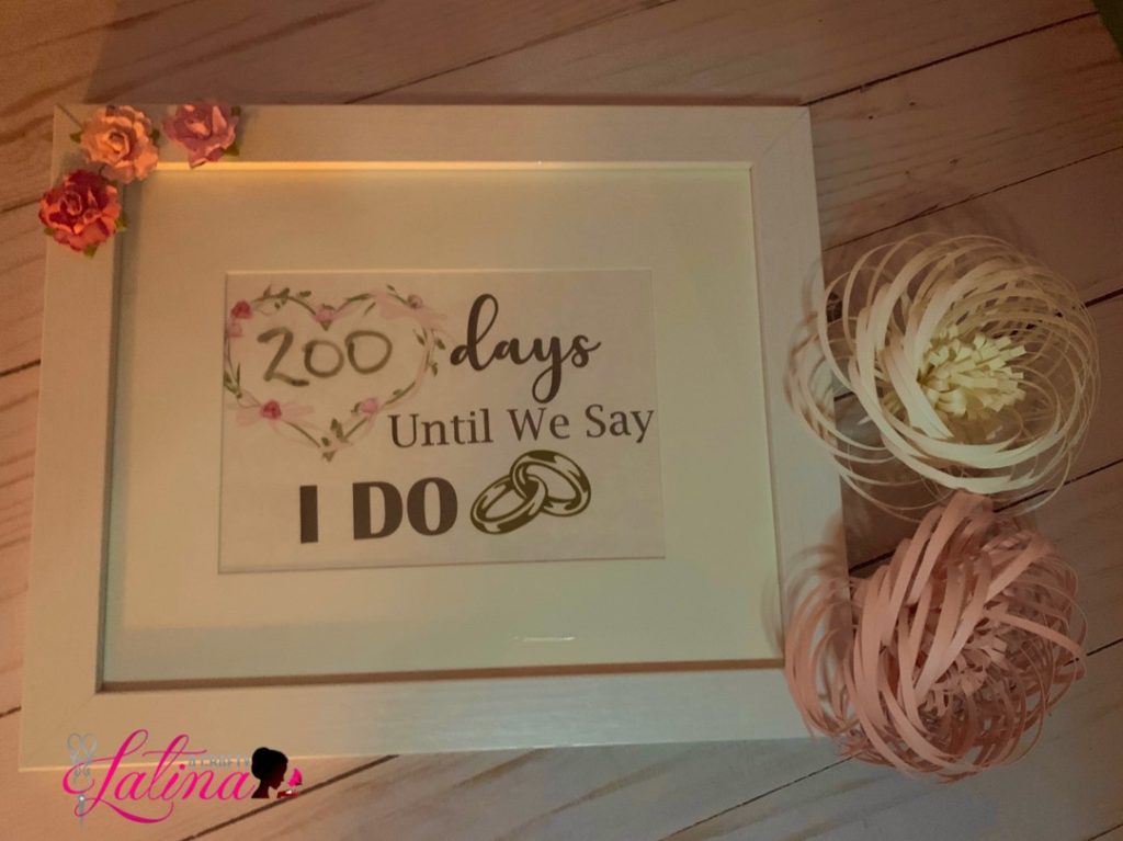 Printable DIY Wedding Countdown Sign