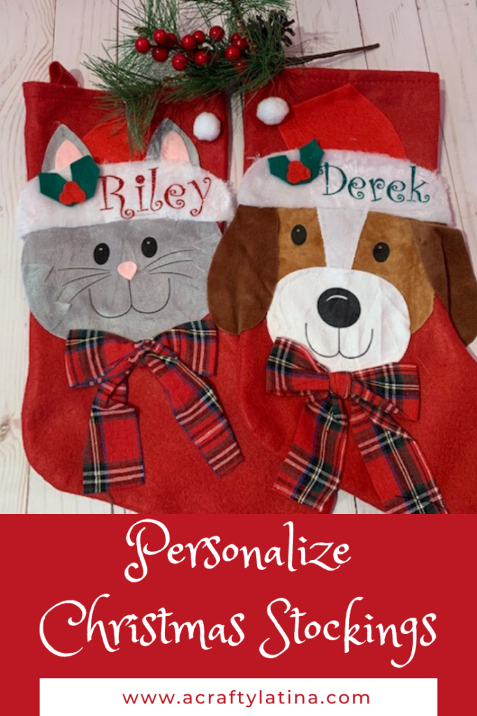 Personalized Christmas Stockings with Cricut