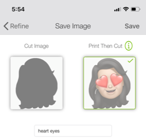 image showing whether to select Avatar image in Design Space for cutting or for the print then cut method